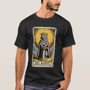 Hiss Majesty Tarot Card Mystic Cat Scratching Post T-Shirt