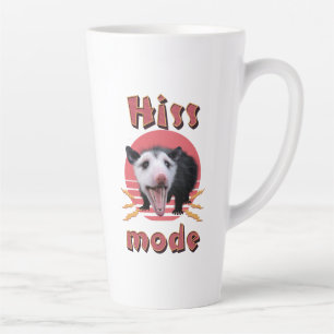 Hiss Mode Funny Opossum Chaotic Animal Latte Mug