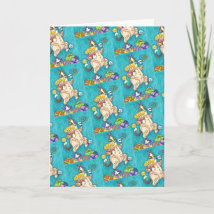 HISS N' FITZ CAT IN BIRTHDAY SUIT, CAKE & CANDLES CARD