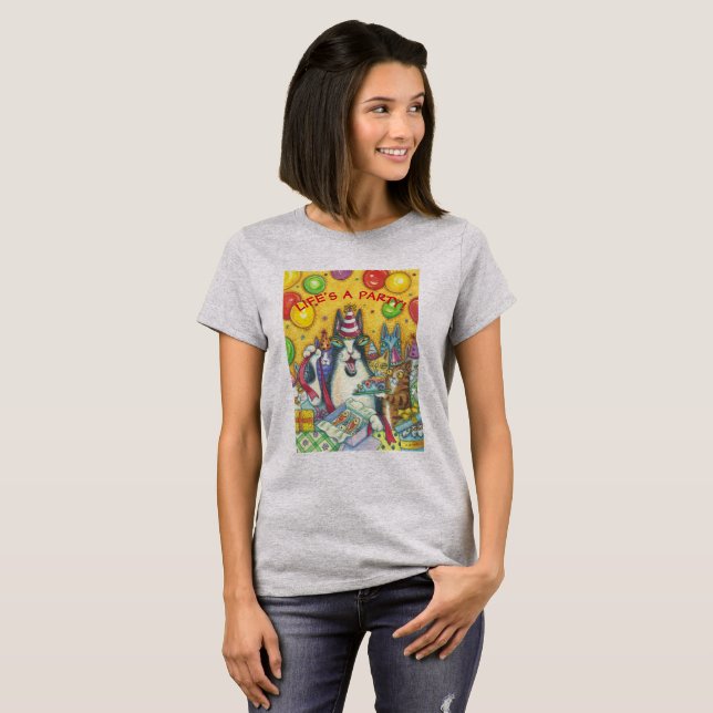 Hiss N' Fitz CAT PARTY BASIC T-SHIRT Customise (Front Full)