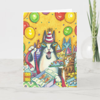 Hiss N' Fitz Cats HAPPY BIRTHDAY CARD Large