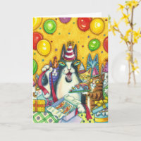 HISS N' FITZ CATS, KITTENS, MICE, FUNNY BIRTHDAY