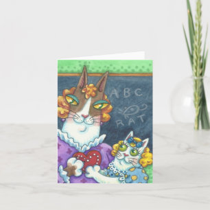 Hiss N' Fitz Cats TEACHER'S PET VALENTINE CARD