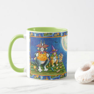 HISS N' FITZ CATS, TRICK OR TREAT FUNNY HALLOWEEN MUG
