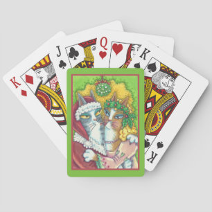 HISS N' FITZ SANTA CLAWS, CHRISTMAS PLAYING CARDS
