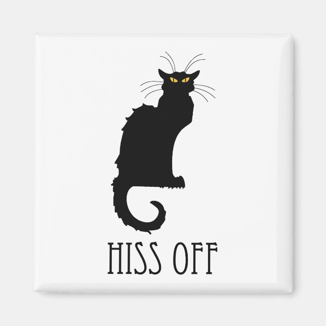 Hiss Off Cat Funny Magnet (Front)