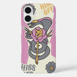 Hiss Off – Tattoo Snake iPhone 16 Case