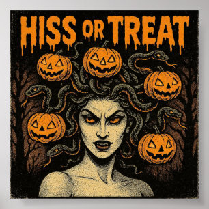 Hiss or Treat Halloween Poster