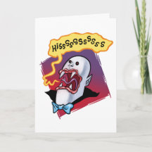 Hiss-terical Vampire Cartoon – Funny Horror Art