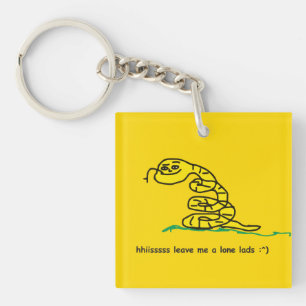 Hisssss Leave Me Alone Lads Gadsden Parody Key Ring