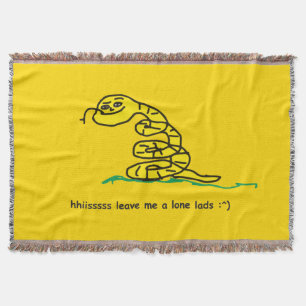 Hisssss Leave Me Alone Lads Gadsden Parody Throw Blanket
