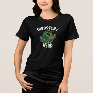 Hissstory Nerd Snake Lover T-Shirt Tri-Blend Shirt