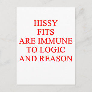 hissy fit postcard