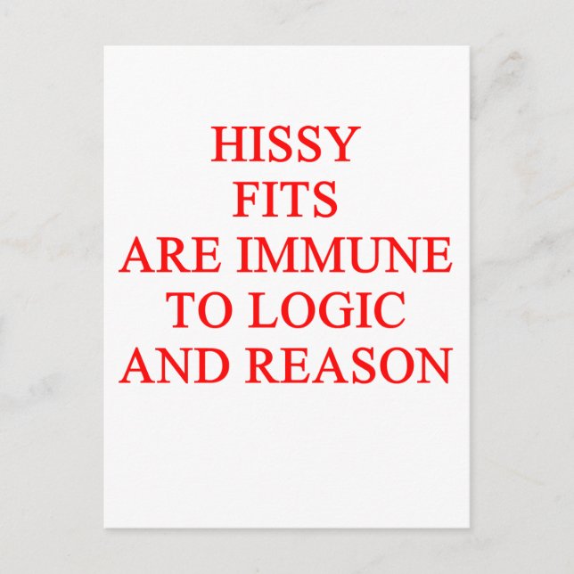 hissy fit postcard (Front)