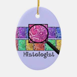 Histologist Gifts Magnified Cells Design Ceramic Tree Decoration