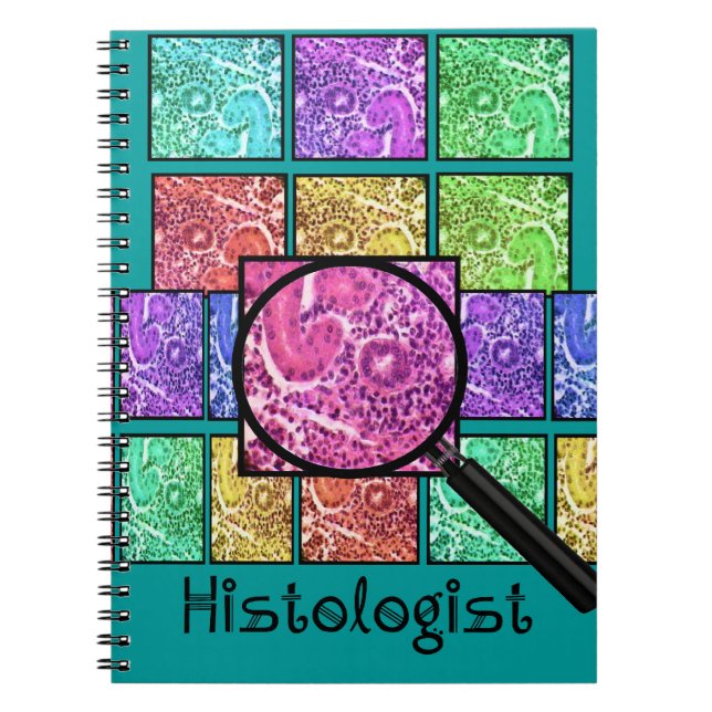 Histologist Gifts Magnified Cells Design Notebook (Front)