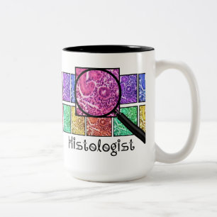 Histologist Gifts Magnified Cells Design Two-Tone Coffee Mug