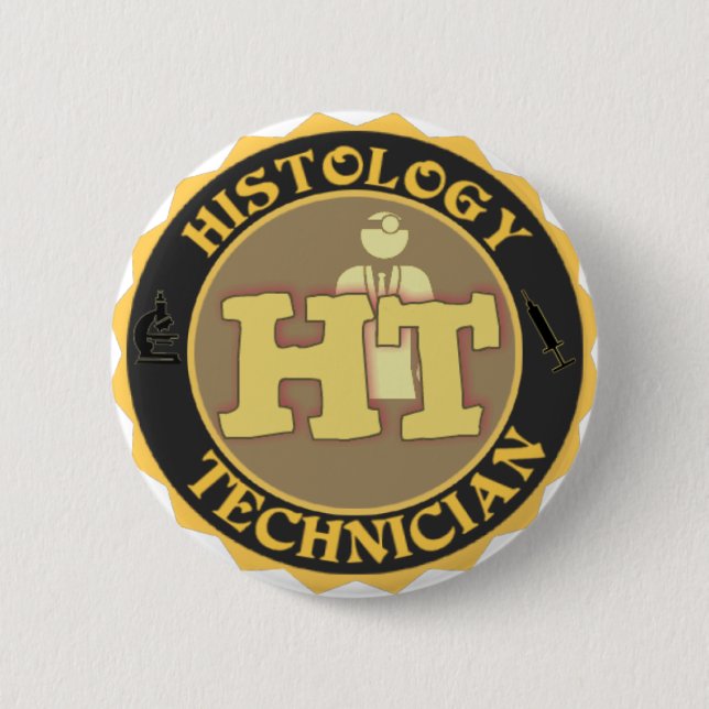 HISTOLOGY LOGO 6 CM ROUND BADGE (Front)