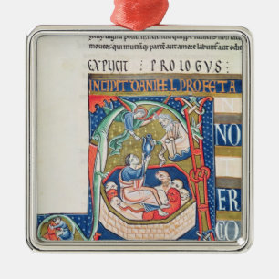 Historiated initial 'A' Depicting Daniel Metal Tree Decoration