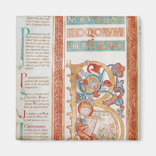 Historiated initial 'B' depicting King David Magnet