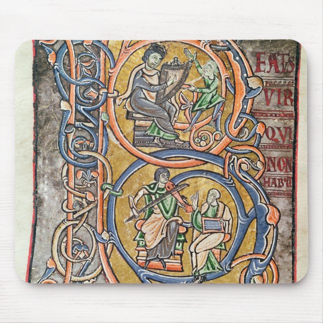Historiated initial 'B' depicting King David Mouse Mat (Front)