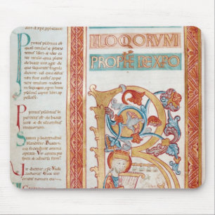 Historiated initial 'B' depicting King David Mouse Mat