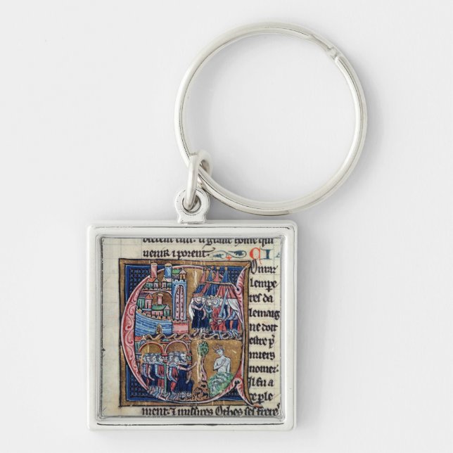 Historiated initial 'C' depicting Conrad III Key Ring (Front)
