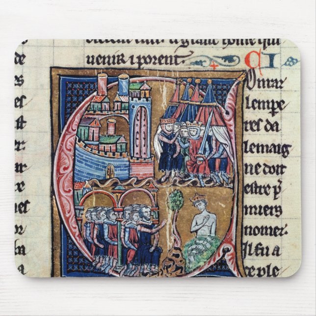 Historiated initial 'C' depicting Conrad III Mouse Mat (Front)