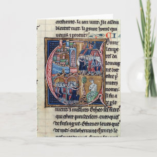Historiated initial 'C' depicting Conrad III Note Card