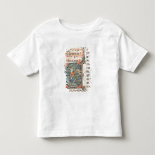 Historiated initial depicting King David playing Toddler T-Shirt