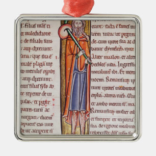 Historiated initial 'I' depicting Elimelech Metal Tree Decoration