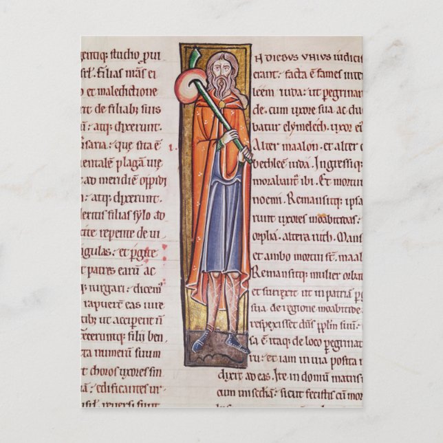 Historiated initial 'I' depicting Elimelech Postcard (Front)