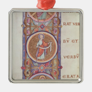 Historiated initial 'I' Metal Tree Decoration