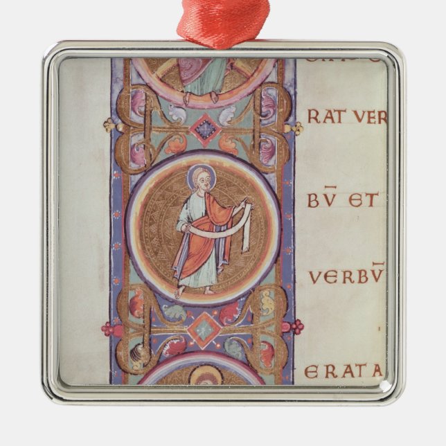 Historiated initial 'I' Metal Tree Decoration (Front)
