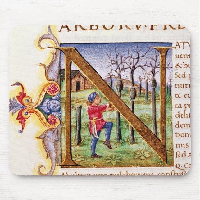 Historiated Initial 'N' Mouse Mat (Front)