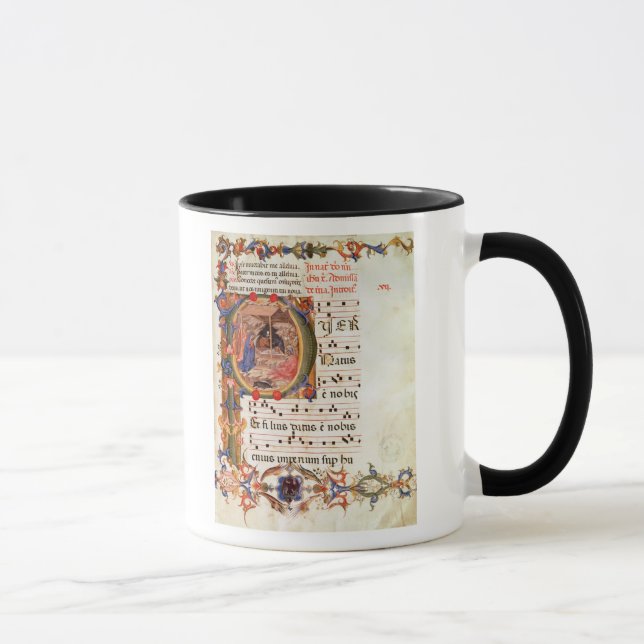 Historiated initial 'P' depicting the Nativity Mug (Right)