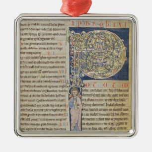 Historiated initial 'P' Metal Tree Decoration