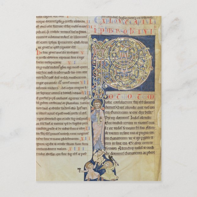 Historiated initial 'P' Postcard (Front)
