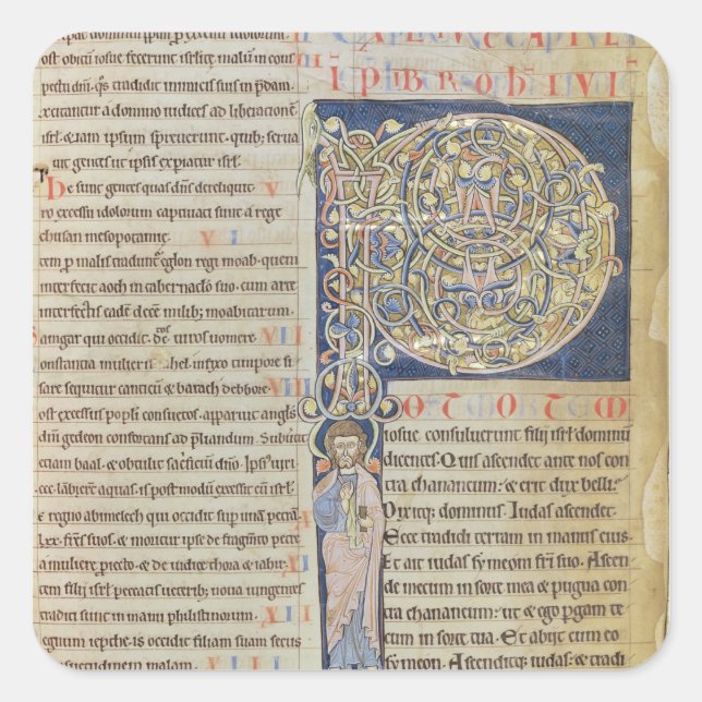 Historiated initial 'P' Square Sticker (Front)