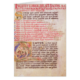 Historiated initial 'Q' depicting three