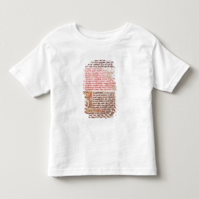 Historiated initial 'Q' depicting three Toddler T-Shirt (Front)