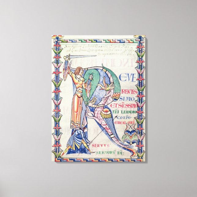 Historiated initial 'R' Canvas Print (Front)