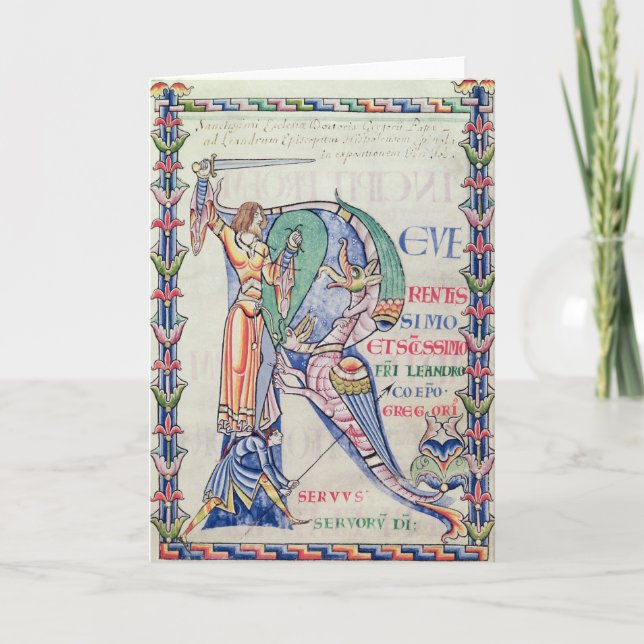 Historiated initial 'R' Note Card (Front)