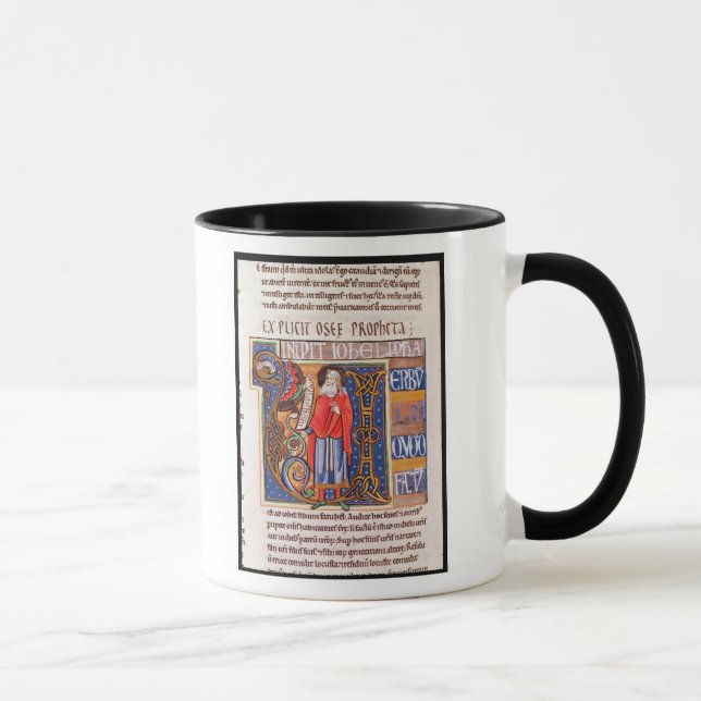 Historiated initial 'U' depicting Joel Mug (Right)
