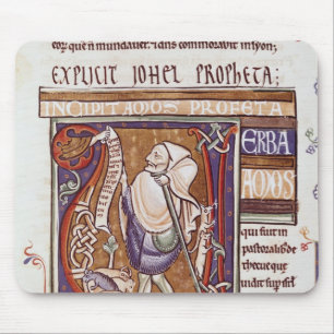 Historiated initial 'V' depicting Amos Mouse Mat