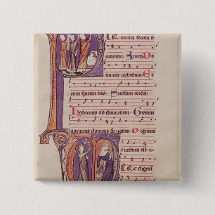 Historiated initials 'P' 15 Cm Square Badge