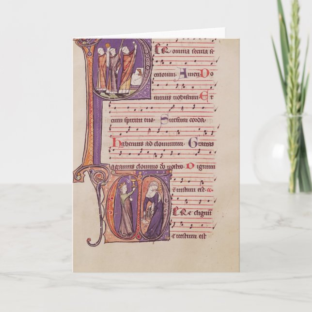 Historiated initials 'P' Note Card (Front)