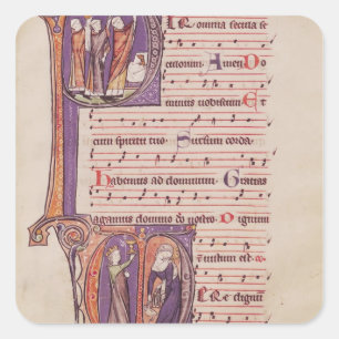 Historiated initials 'P' Square Sticker