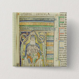 Historiated letter 'A' depicting generations 15 Cm Square Badge