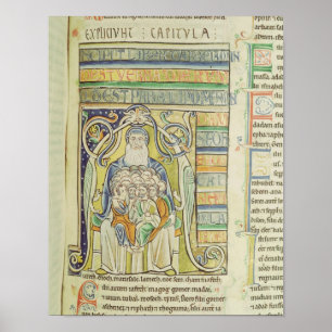 Historiated letter 'A' depicting generations Poster